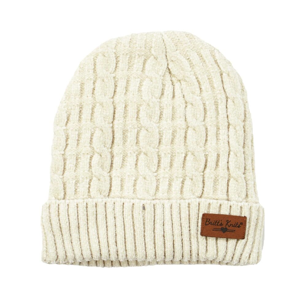 7259 Soft Chenille Plush-Lined Thick Knit Cold Weather Hat Ski Cuff Cap
